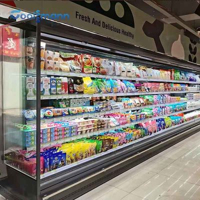 Multi Level Open Display Chiller Vertical Supermarket Air Cooler Refrigerator Cabinet