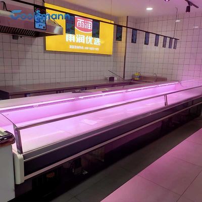 Freistehender Fleisch-Anzeigen-Gefrierschrank-570L Nahrungkühlvorrichtung 0 - 5 ℃ Schaukasten