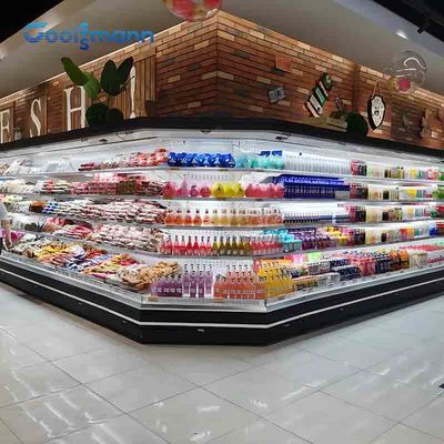 offener Kühler-elektronischer Kontrolleur Commercial Refrigerator Display 1200L Multideck