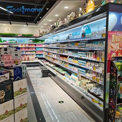 Offener Schaukasten-kälteres Supermarkt-Frucht-Gemüse-Luftschleier-Verkaufsmöbel LED